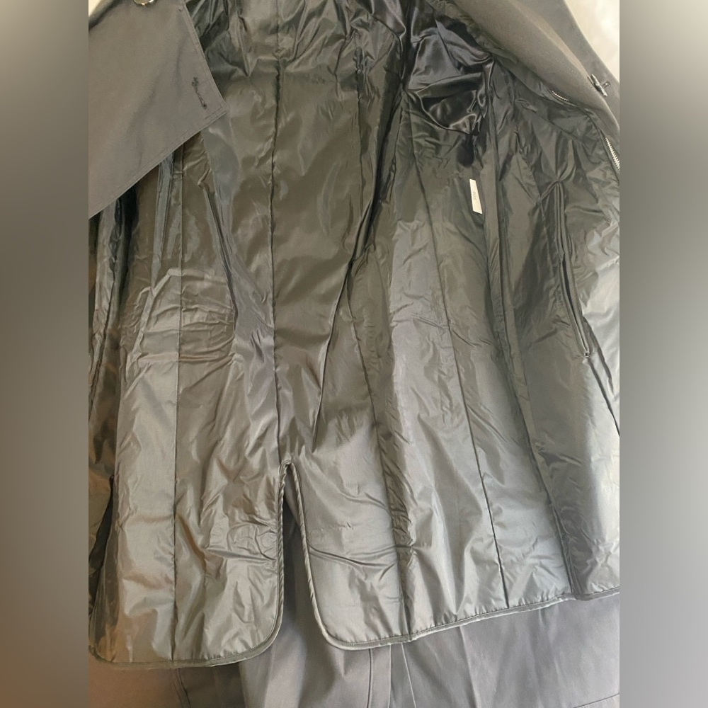 Defense Logistics Agency Garrison Black Double-Breasted All-Weather Trench Coat - Picture 8 of 11